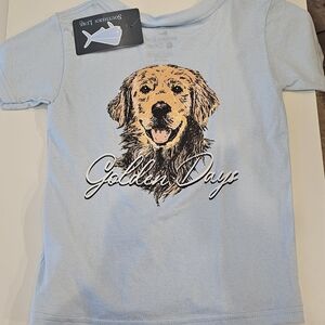 Southern Tide Light Blue 'Golden Days' Golden Retriever Graphic Tee
